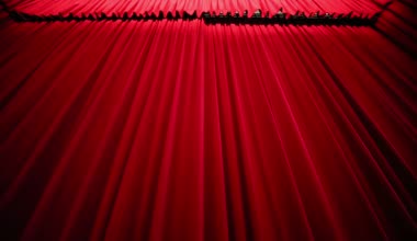 Sinema Tiyatro güzel kırmızı perde