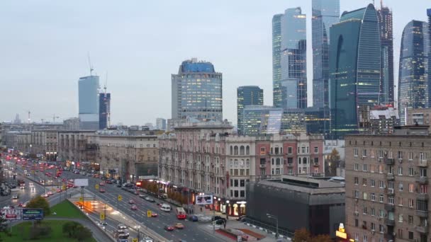 业务复杂的莫斯科市 — 图库视频影像