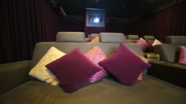 Özel sinema salonunda — Stok video