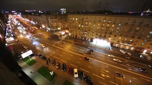Vacker kväll stadsbild — Stockvideo