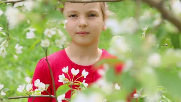 Jeune fille en robe rouge — Video