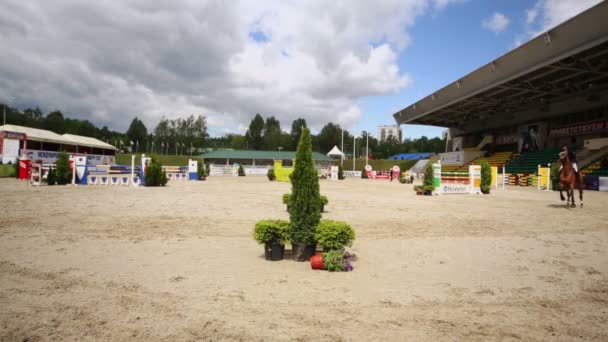 Competições internacionais em show jumping — Vídeo de Stock