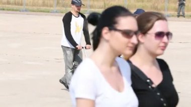 Fotoğrafçı hava gösterisi üzerinde sürmek