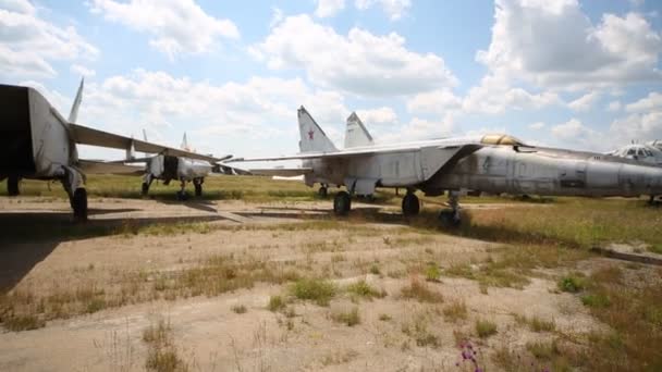 Fighter aircraft in Zhukovsky — Stock Video