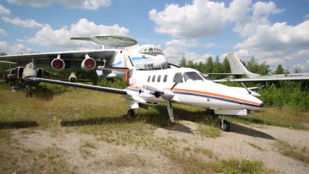 Aviões antigos em Zhukovsky — Vídeo de Stock