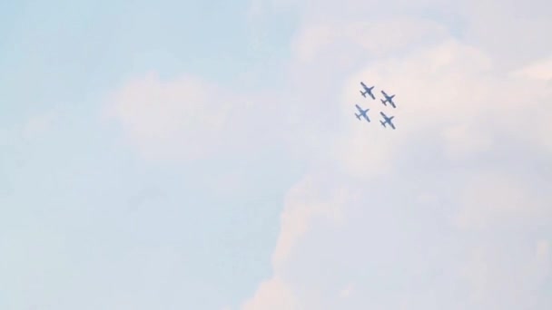 Nove CF-339 no show aéreo — Vídeo de Stock
