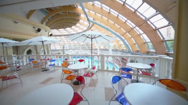 Cafe in waterpark Caribia — Stock Video