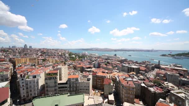 Cityscape evlerin çatıları sürü — Stok video