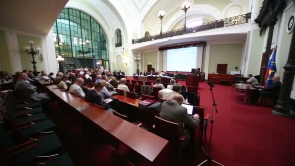 Pessoas na Rússia Marine Industry Conference — Vídeo de Stock