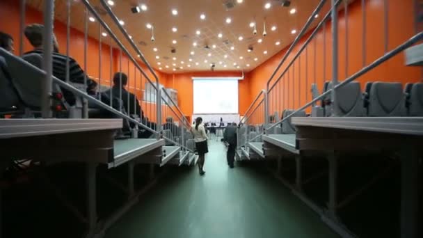 Audience rows at Second Eurasian Congress — Stock Video