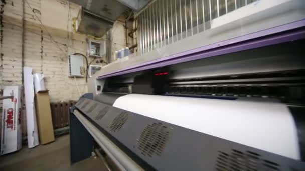 Plotter in stampa casa stampa immagine — Video Stock