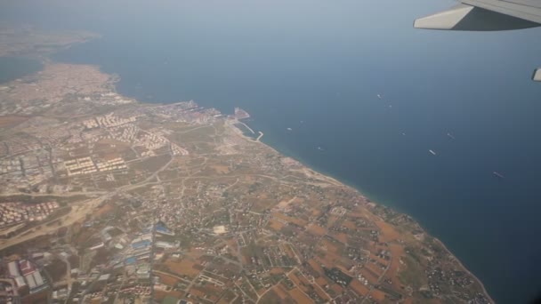 Avião voador com vista para Istambul — Vídeo de Stock