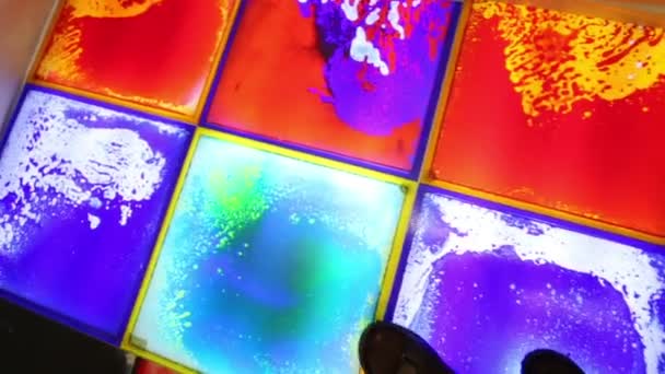 Абстрактна барвиста ретро-музична підлога — стокове відео