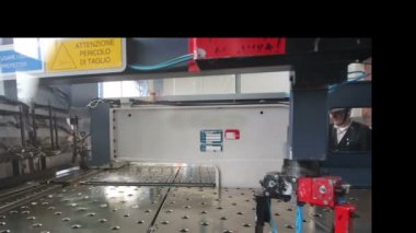 Bitki ekstrüzyon atölyesinde işçi.