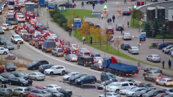 汽车在交通堵塞中站立 — 图库视频影像