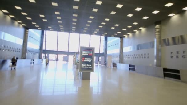 Hall of reception in exhibition center — Stock Video