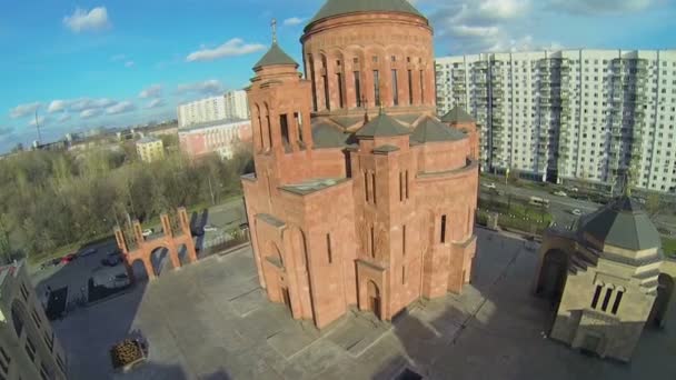 Cathedral Armenian church Surb Khach — Stock Video