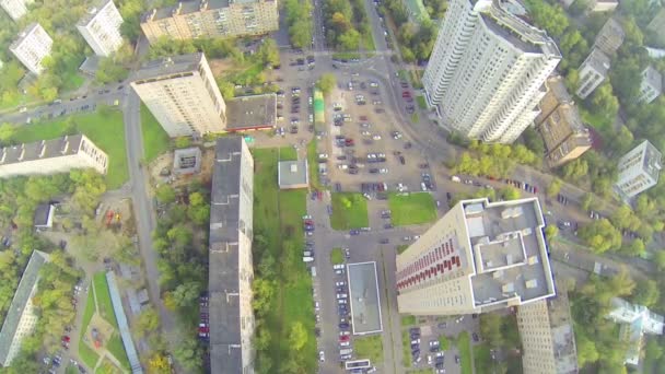 Vista aérea del vecindario — Vídeo de stock