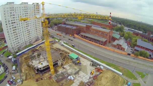 Strada vicino al cantiere — Video Stock