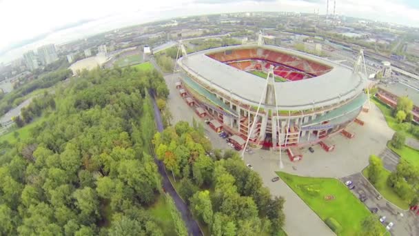 モスクワでの機関車のスタジアム — ストック動画