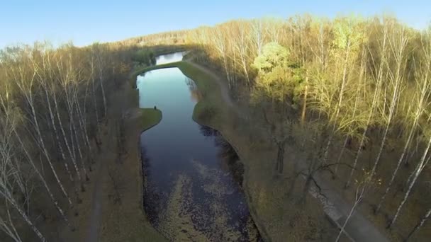 Paisagem com lagoa Putyaevsky — Vídeo de Stock