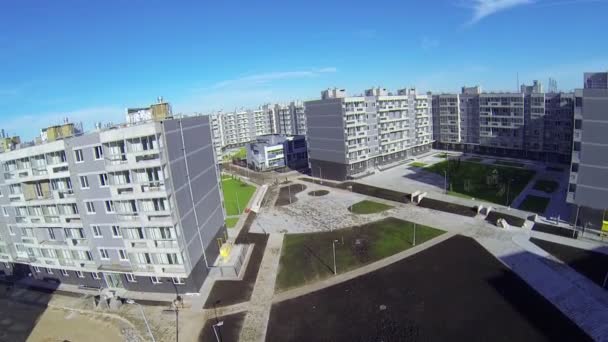 Construction site of dwelling complex Romashkovo — Stock Video