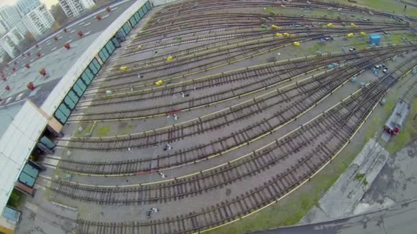 Many railway tracks — Stock Video