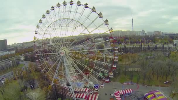 Roda gigante no parque — Vídeo de Stock