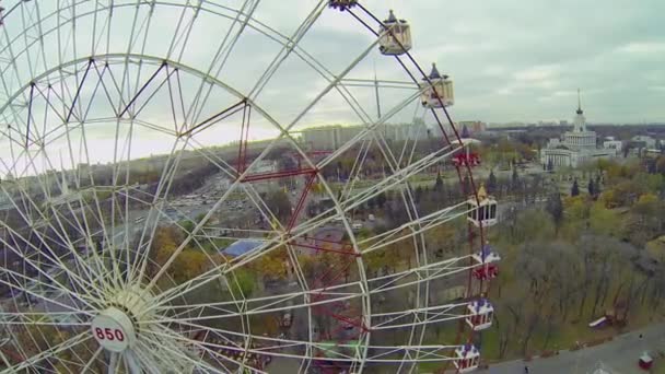 Roda gigante no parque — Vídeo de Stock