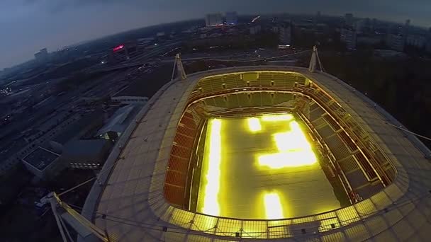 Fotbollsstadion lokomotiv — Stockvideo