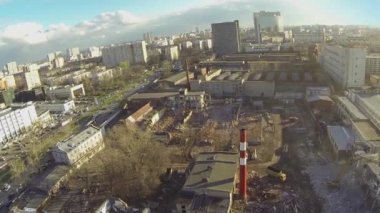 Cityscape ile eski binalar imha