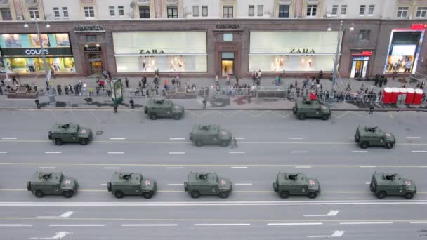 Auto da parata militari — Video Stock