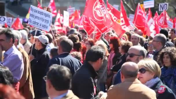 Människor av kommunistparti av Spanien — Stockvideo
