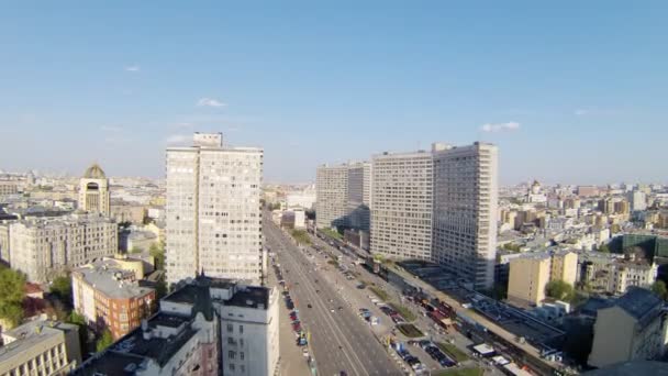 Luchtfoto van het verkeer — Stockvideo