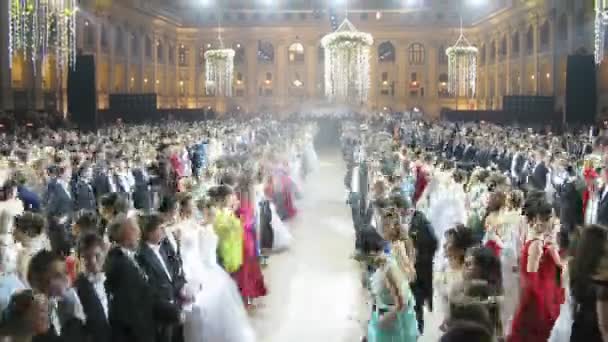 Couples dancing at Vensky ball — Stock Video