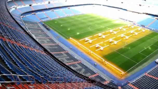 Panorama dello stadio Santiago Bernabeu — Video Stock