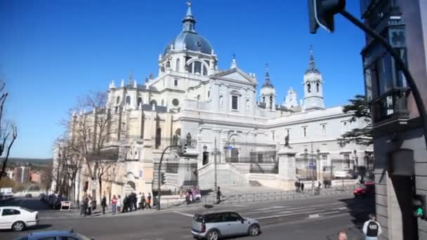 Jazdy po ulicy Madryt — Wideo stockowe