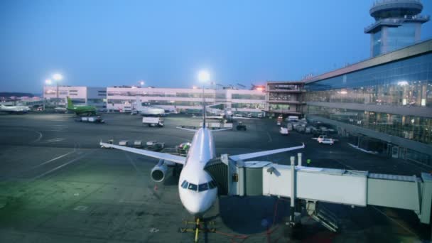 Repülőtér: Domogyedovói nemzetközi repülőtér Terminal — Stock videók