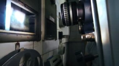 old projector with reels for videotape
