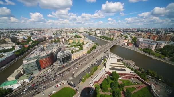 Panoramic view cityscape with skyscrapers — Stock Video