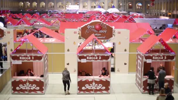 Fiera gastronomica al sesto festival gastronomico — Video Stock