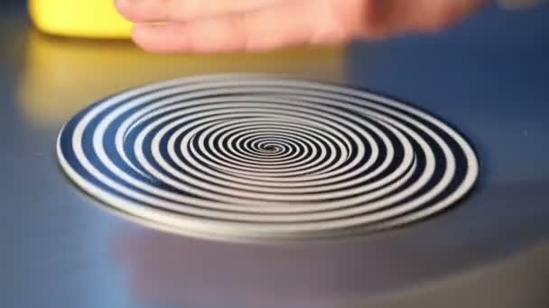 Rayé cercle hypnotique spirale filature — Video