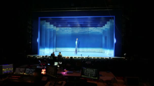 Rehearsal of musical Little Mermaid — Stock Video