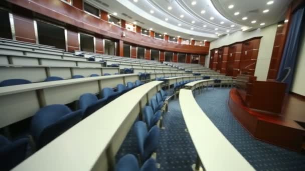 Auditorio universitario vacío en MGIMO en Moscú — Vídeos de Stock