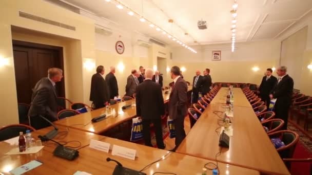 Riunione nella sala conferenze della Duma di Stato — Video Stock