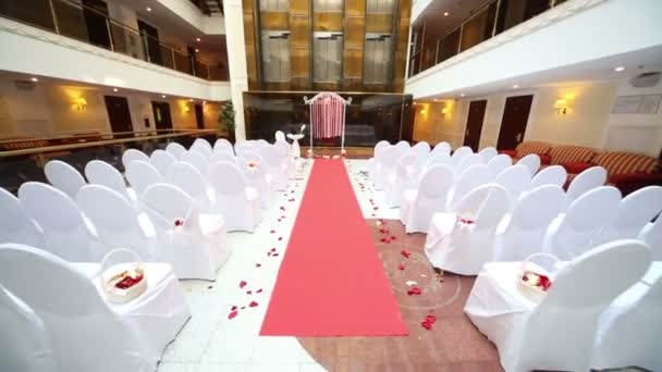 Hall for wedding ceremony — Stock Video