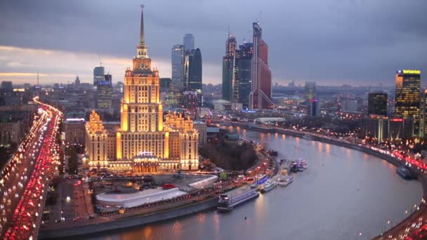 Moscow City complexo de negócios — Vídeo de Stock