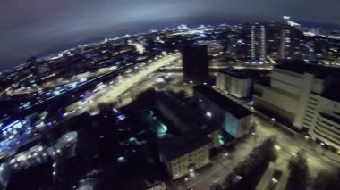 Megalopolis gece aydınlatmalı Panoraması