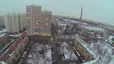 trafik Ostankinskaya Tv tower yakınındaki