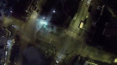 Havai fişek kavşak trafik ile yukarıda